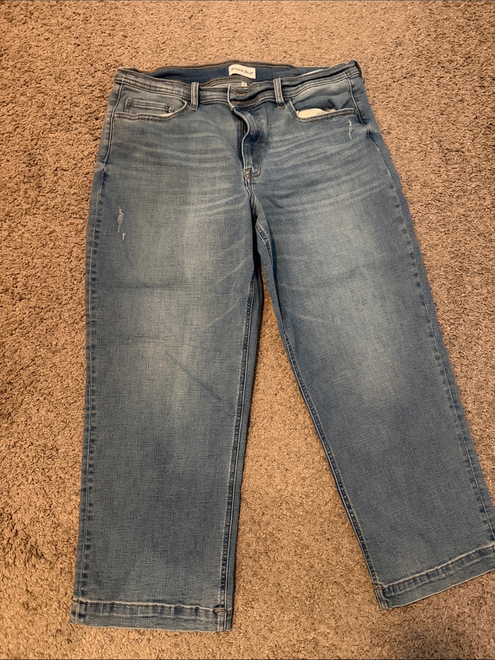 Cropped Light Wash Women's Jeans - Relaxed Ankle Fit. Studio Blue. NWOT